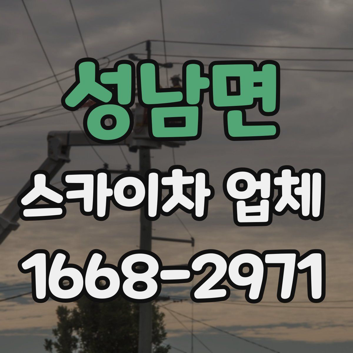 성남면 스카이차 업체