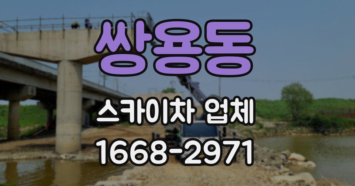 쌍용동 스카이차 업체