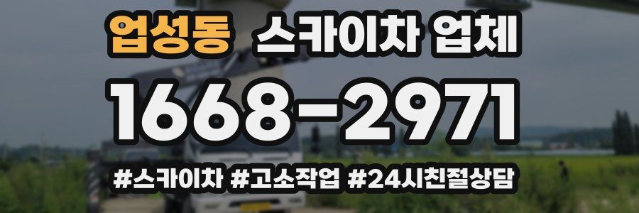 업성동 스카이차 업체