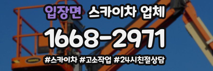 입장면 스카이차 업체