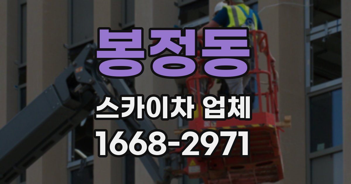 봉정동 스카이차 업체