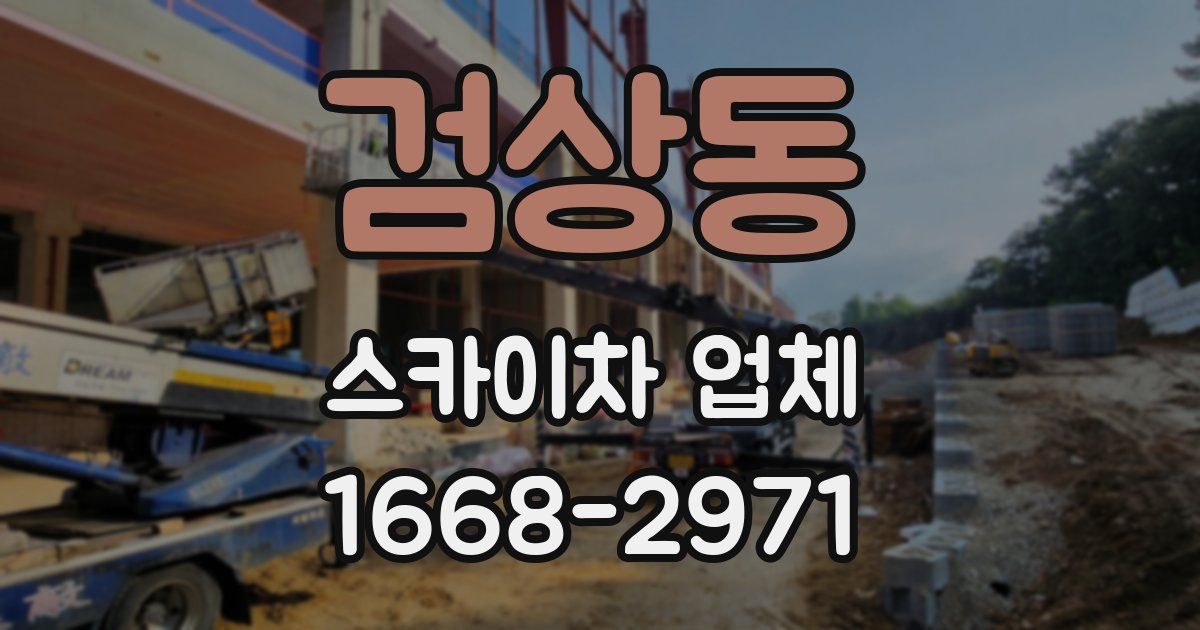 검상동 스카이차 업체