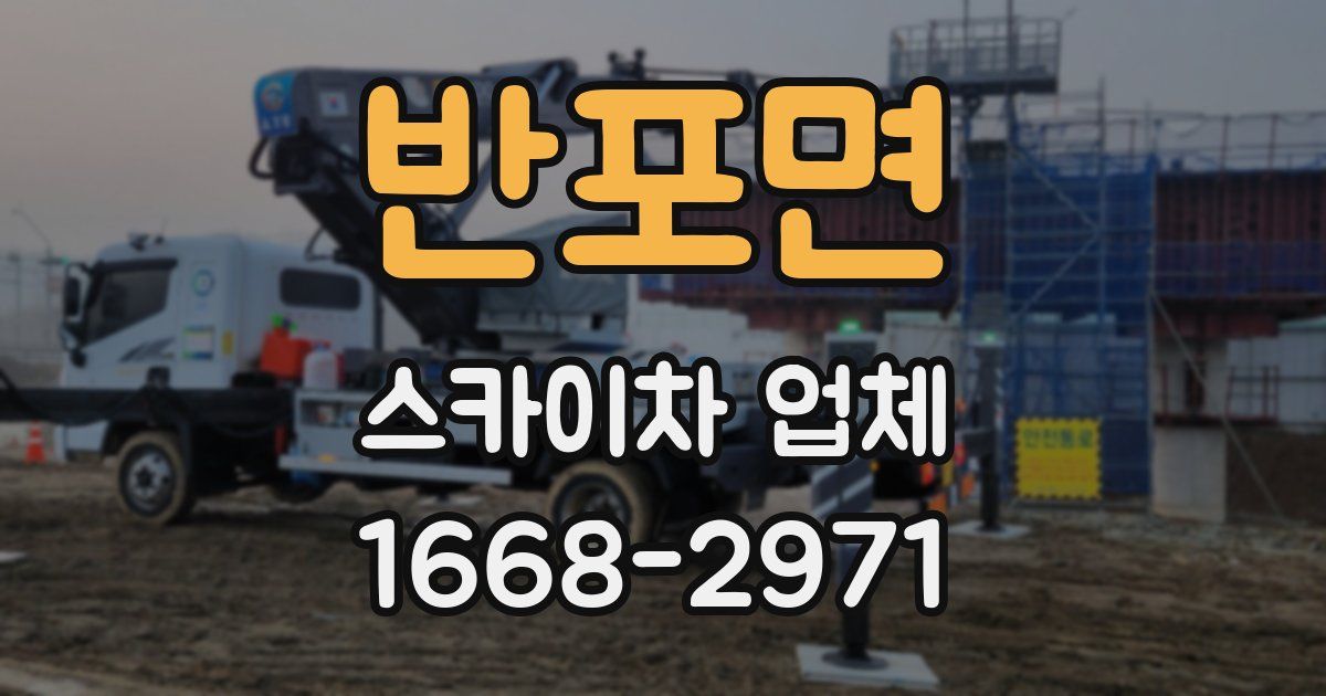 반포면 스카이차 업체