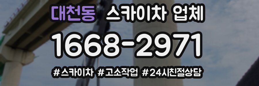 대천동 스카이차 업체