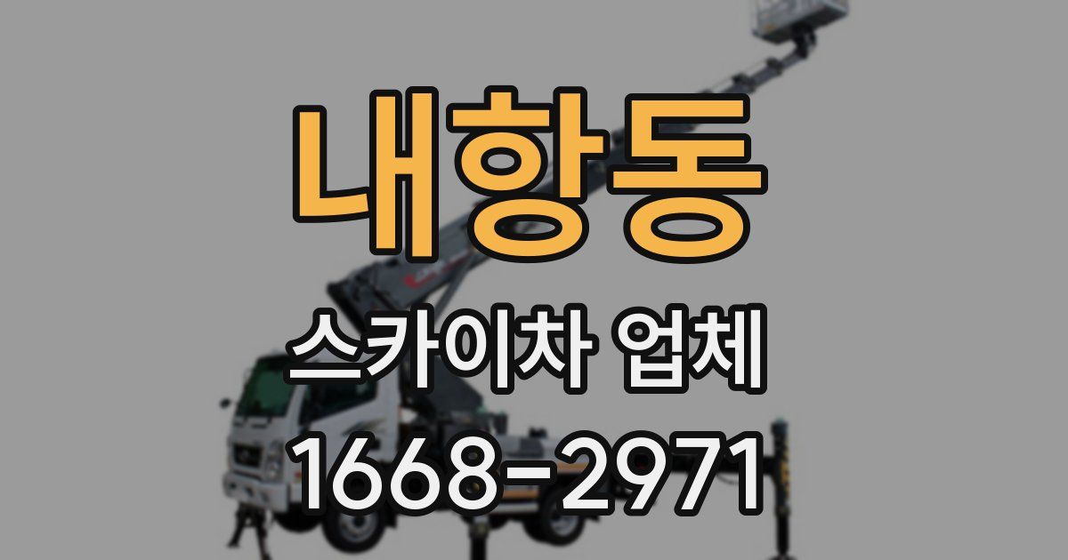 내항동 스카이차 업체