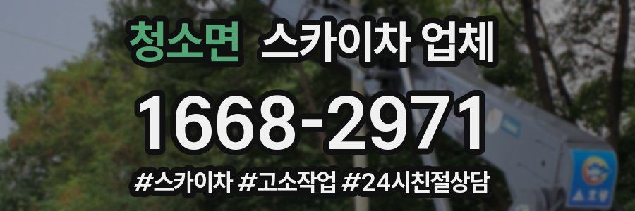 청소면 스카이차 업체
