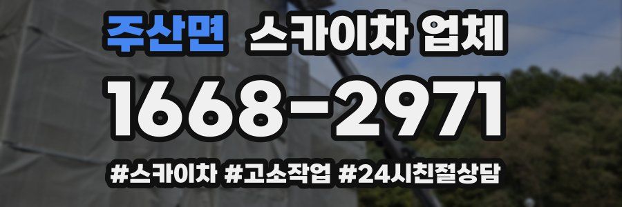 주산면 스카이차 업체