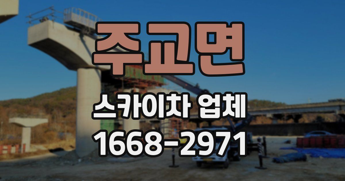 주교면 스카이차 업체