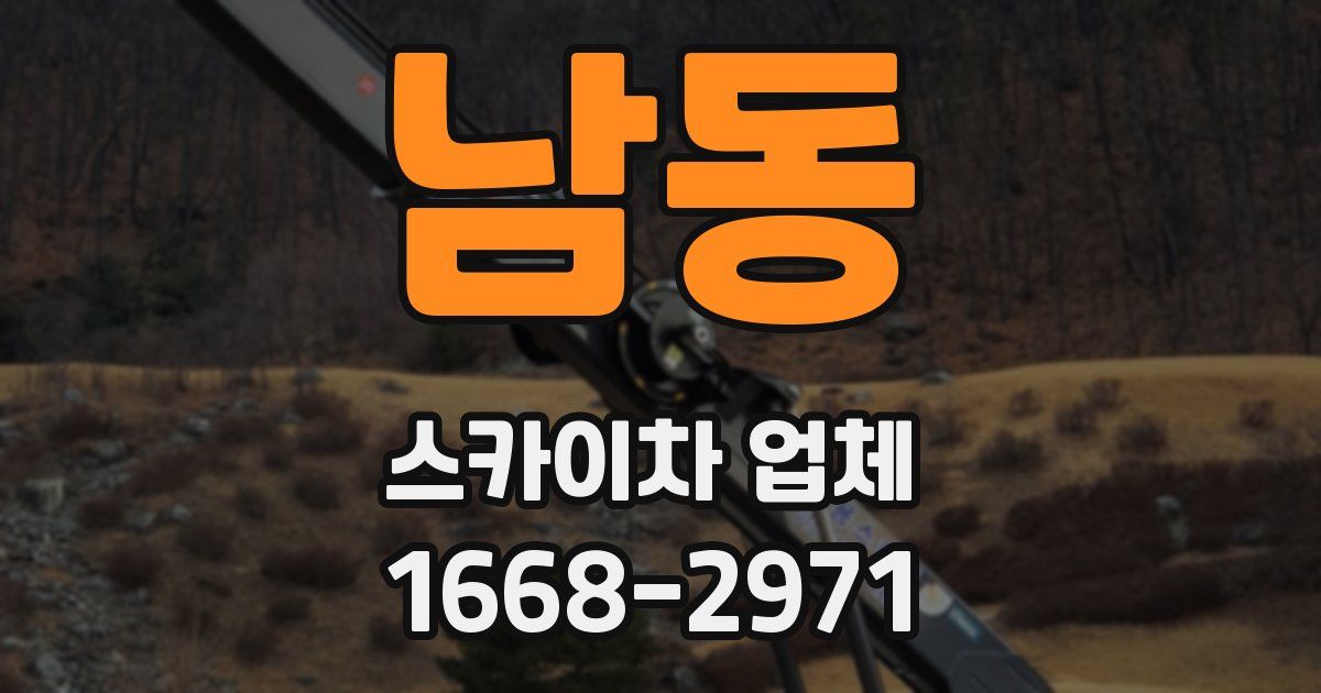 남동 스카이차 업체