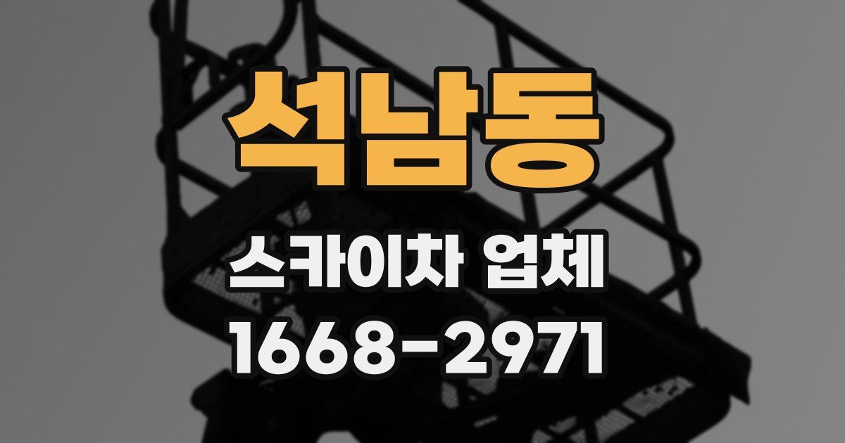 석남동 스카이차 업체