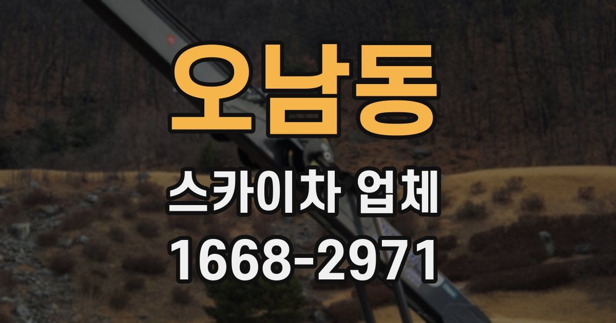 오남동 스카이차 업체