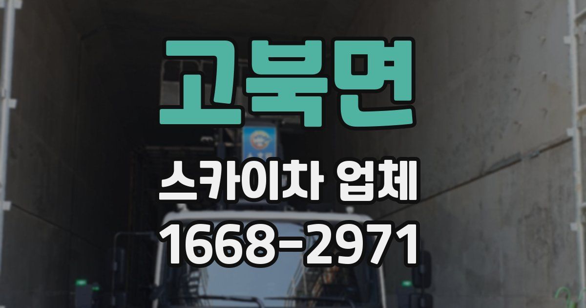 고북면 스카이차 업체