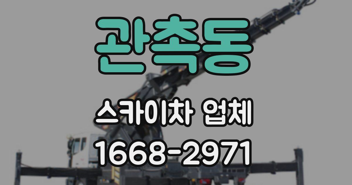 관촉동 스카이차 업체