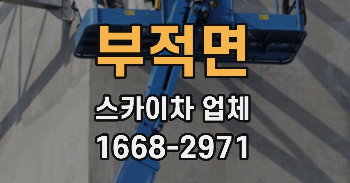 부적면 스카이차 업체