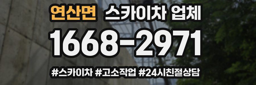 연산면 스카이차 업체