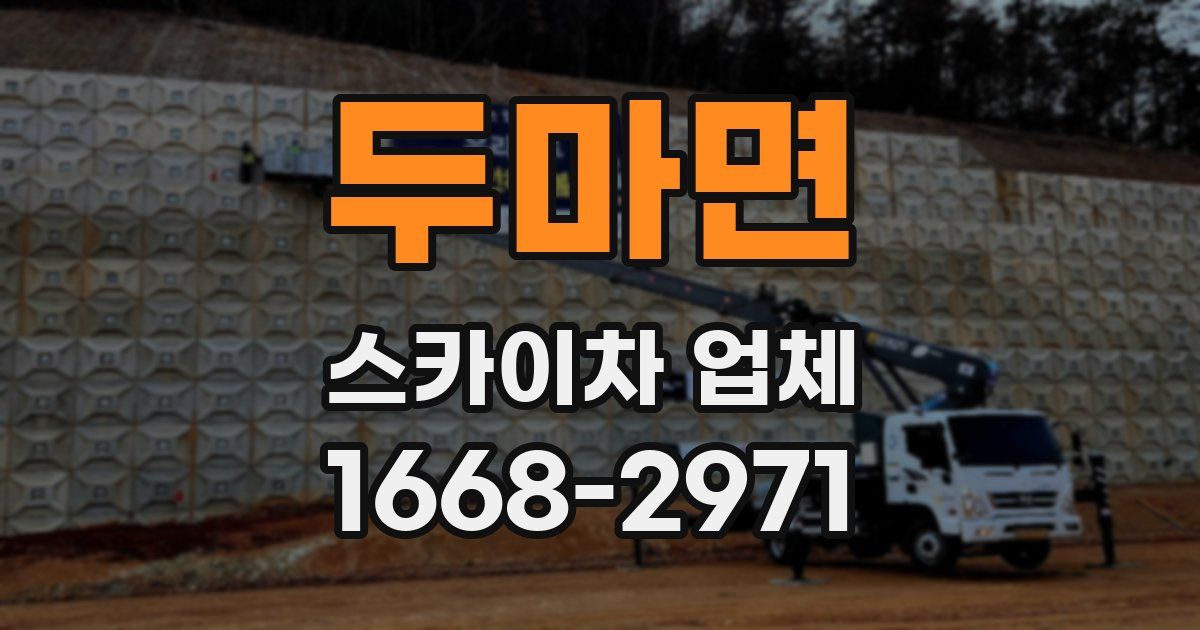 두마면 스카이차 업체