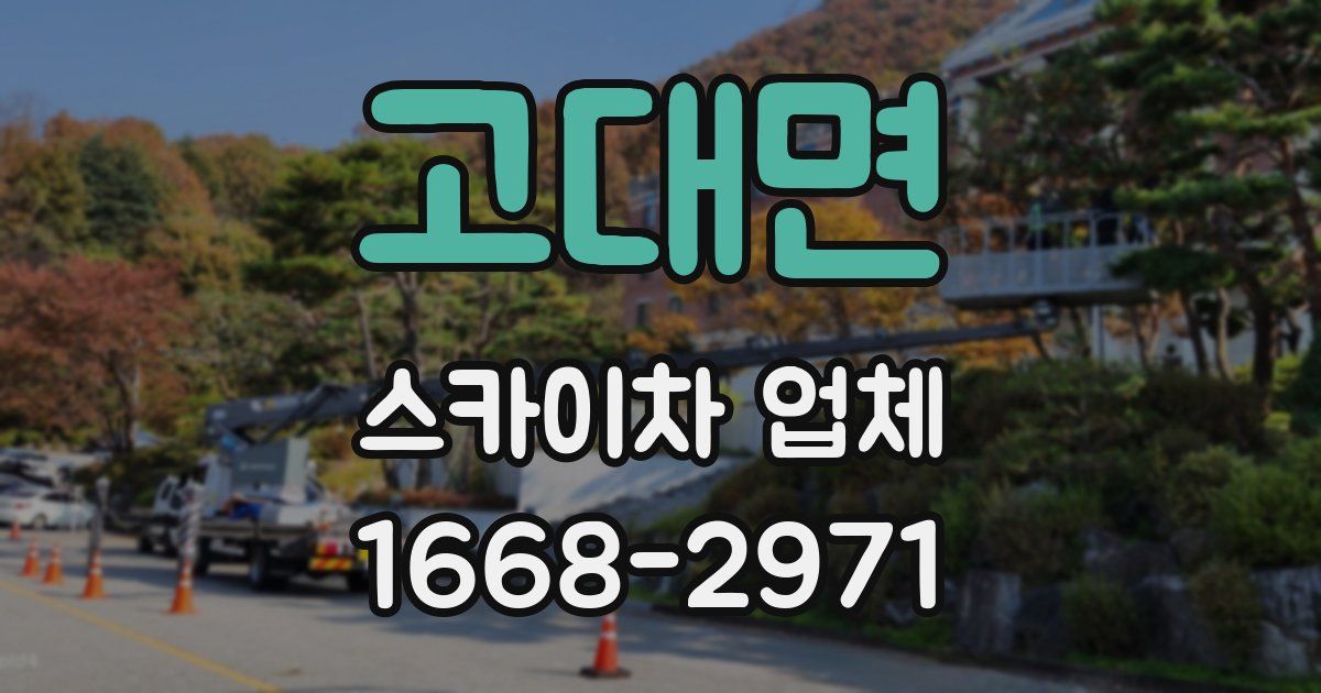 고대면 스카이차 업체