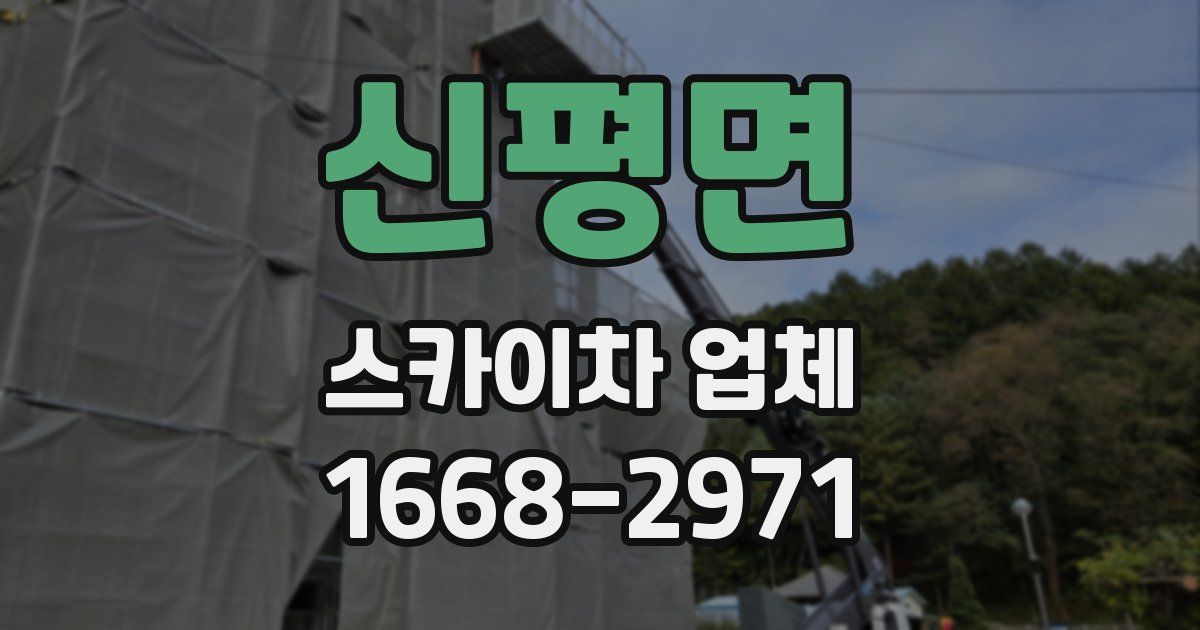 신평면 스카이차 업체