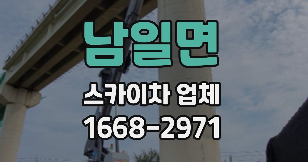 남일면 스카이차 업체