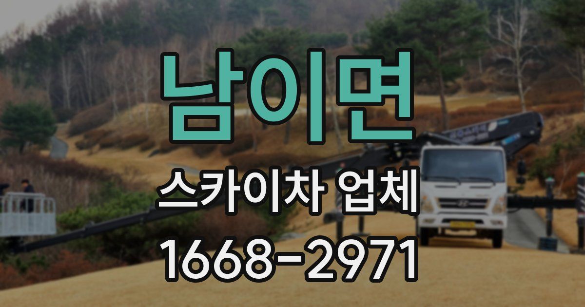 남이면 스카이차 업체