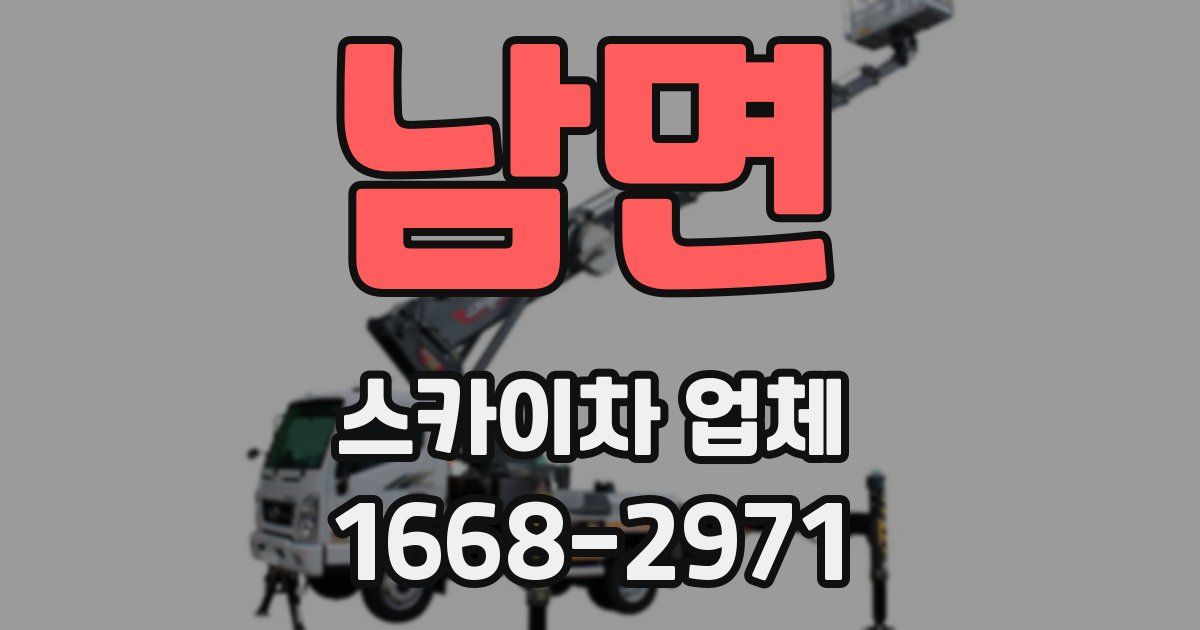 남면 스카이차 업체