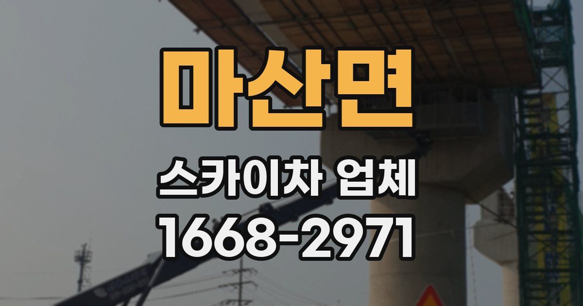 마산면 스카이차 업체