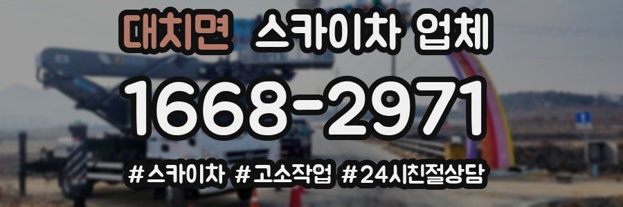 대치면 스카이차 업체