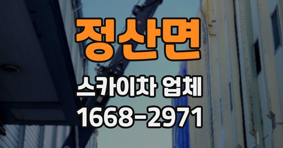 정산면 스카이차 업체
