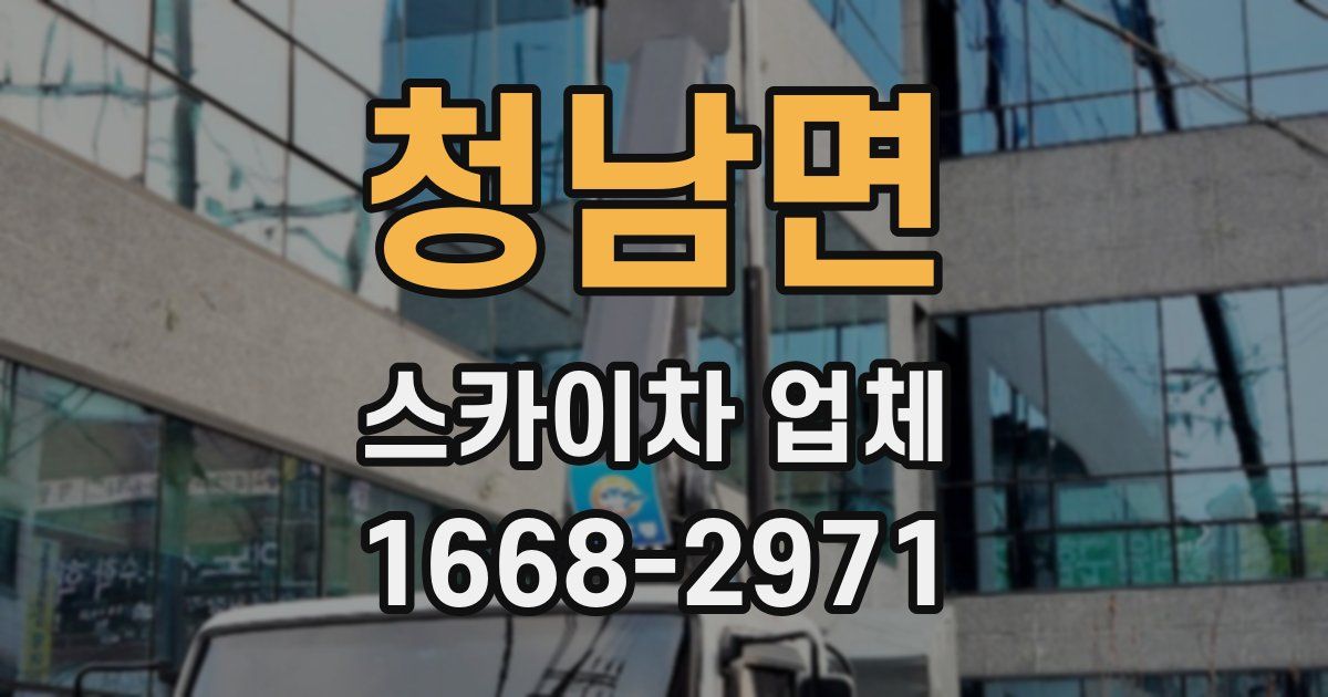 청남면 스카이차 업체