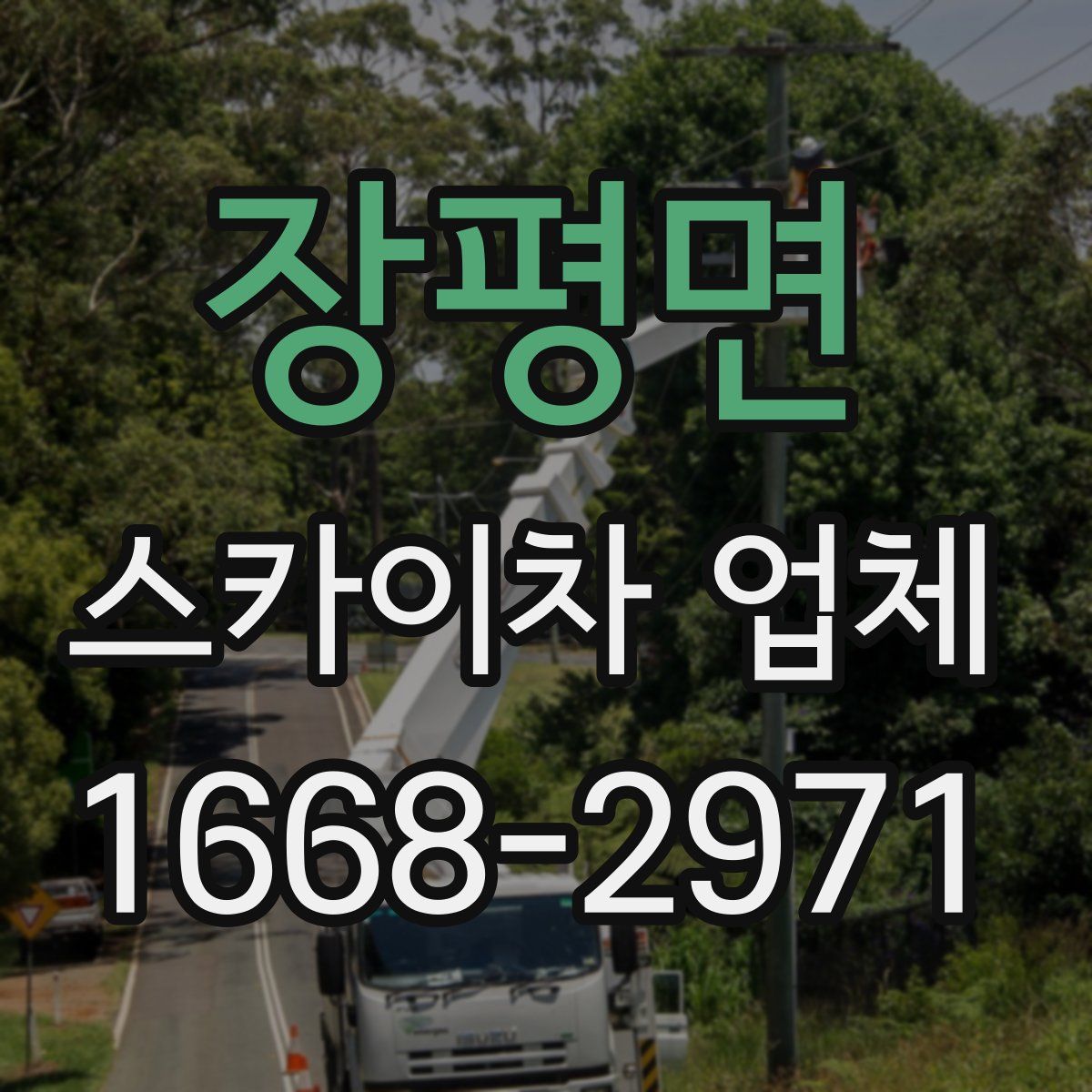 장평면 스카이차 업체