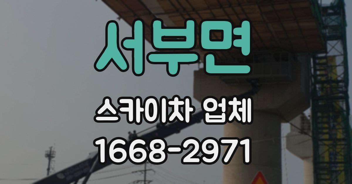 서부면 스카이차 업체