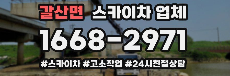 갈산면 스카이차 업체