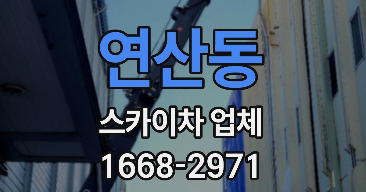 연산동 스카이차 업체