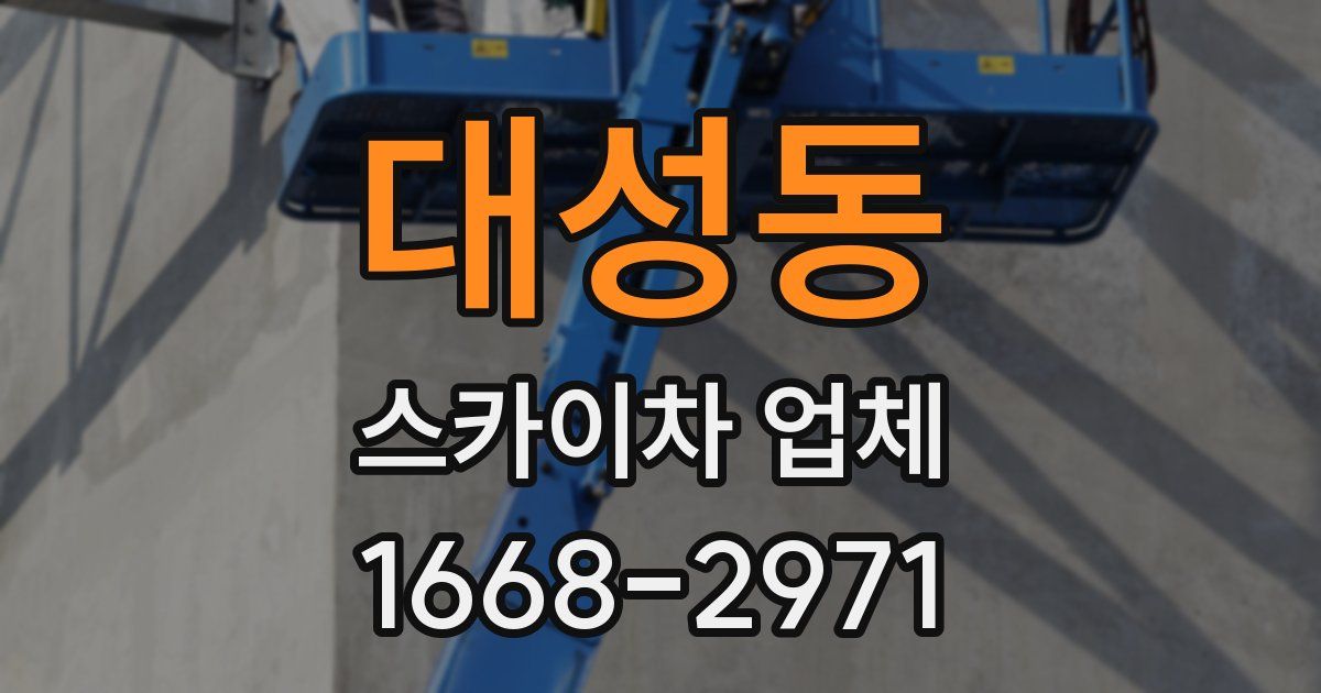 대성동 스카이차 업체