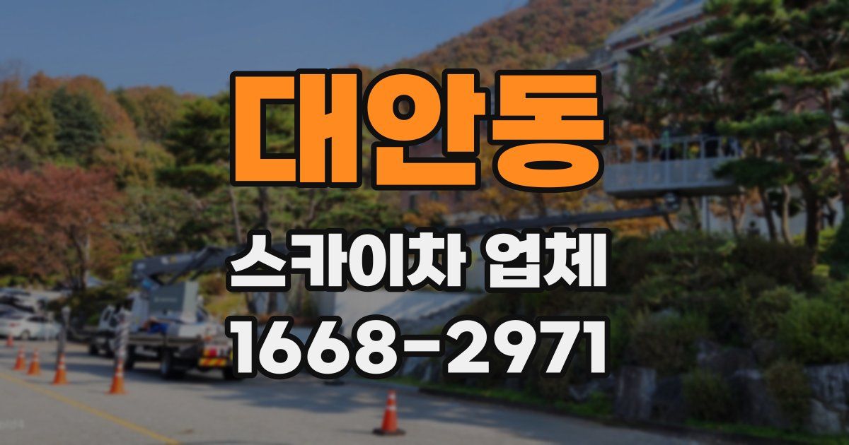 대안동 스카이차 업체