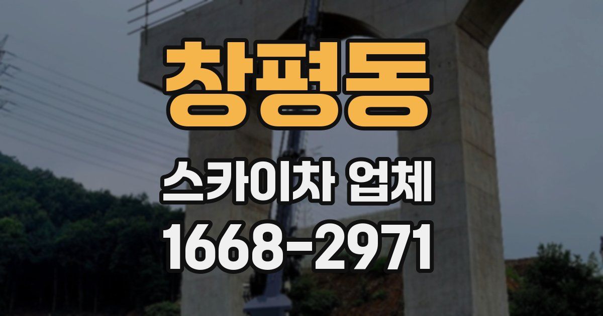 창평동 스카이차 업체