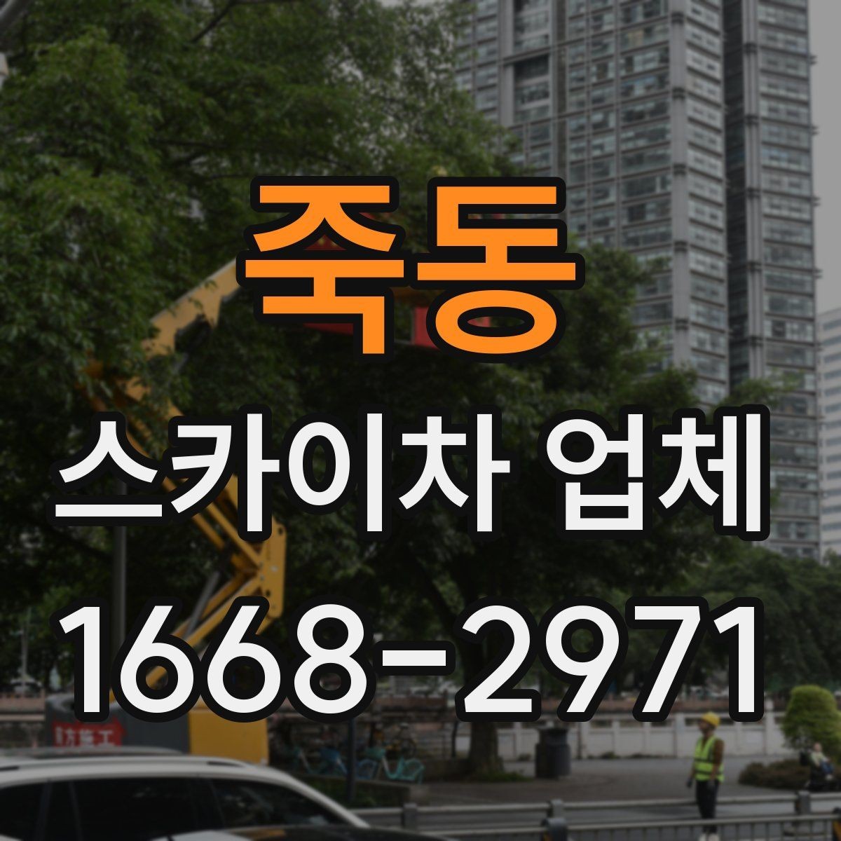 죽동 스카이차 업체 문의가 많은 계절별 작업 포인트