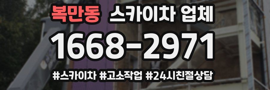 복만동 스카이차 업체