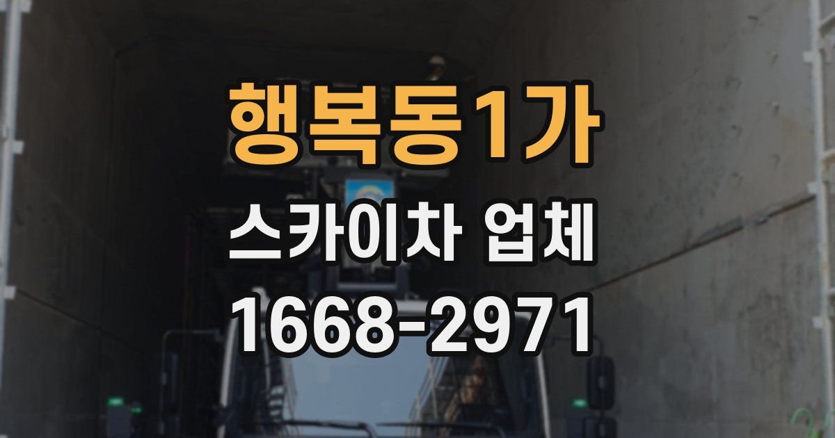 행복동1가 스카이차 업체