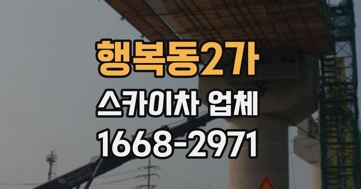 행복동2가 스카이차 업체