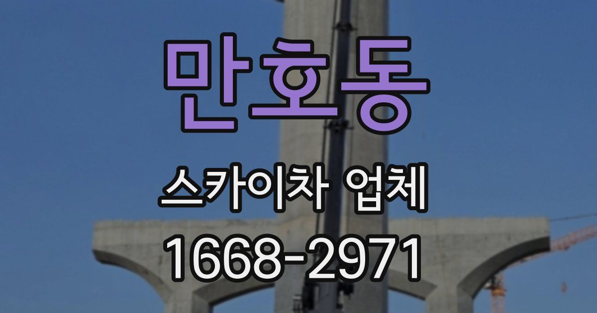 만호동 스카이차 업체