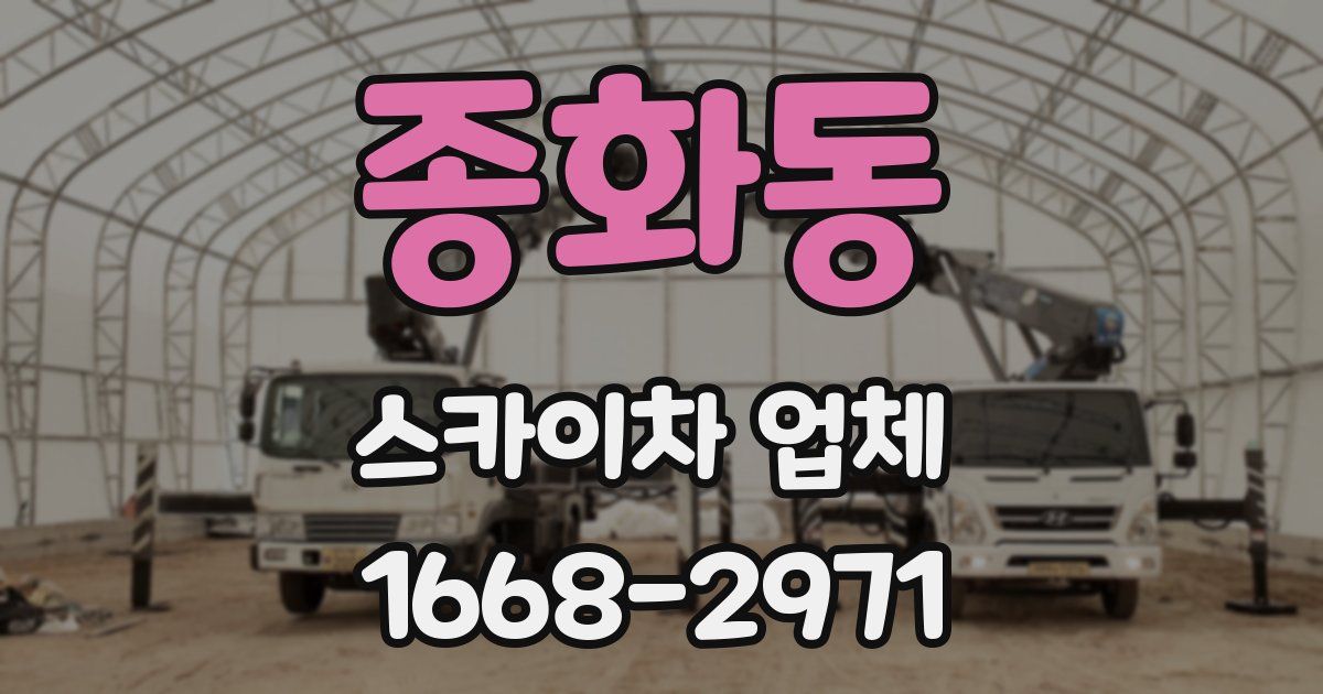 종화동 스카이차 업체