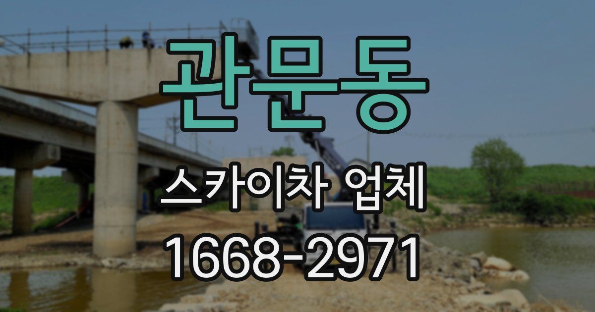 관문동 스카이차 업체