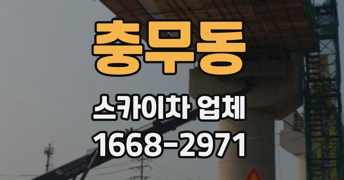 충무동 스카이차 업체