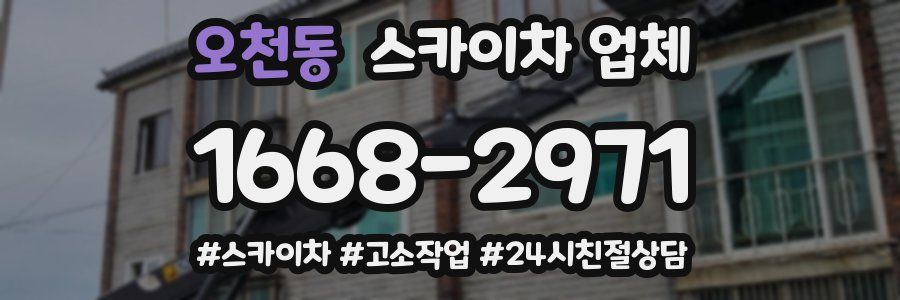 오천동 스카이차 업체