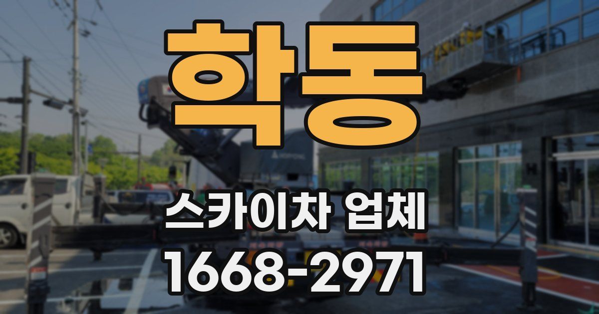 학동 스카이차 업체