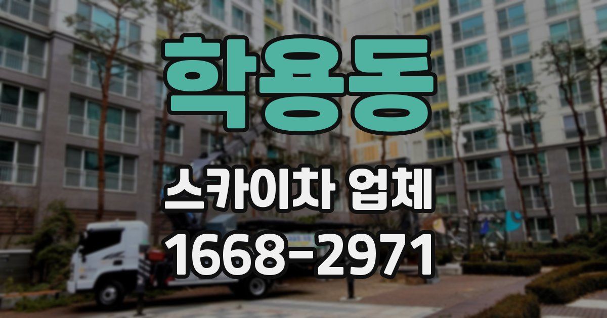 학용동 스카이차 업체