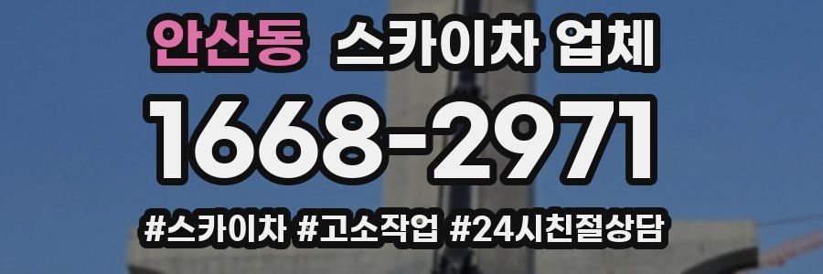 안산동 스카이차 업체