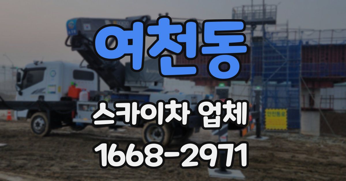 여천동 스카이차 업체