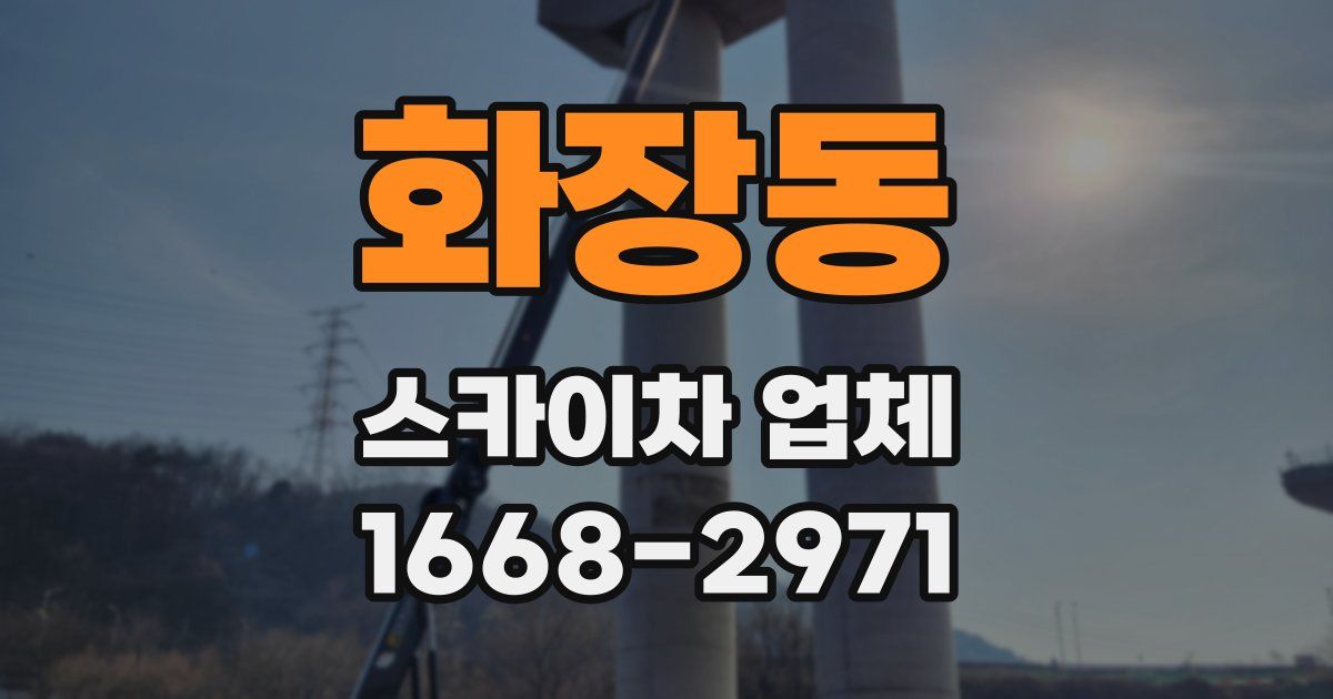화장동 스카이차 업체
